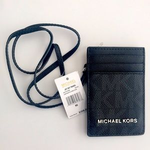 Michael Kors - Lanyard ID Case - Mini Wallet - Black